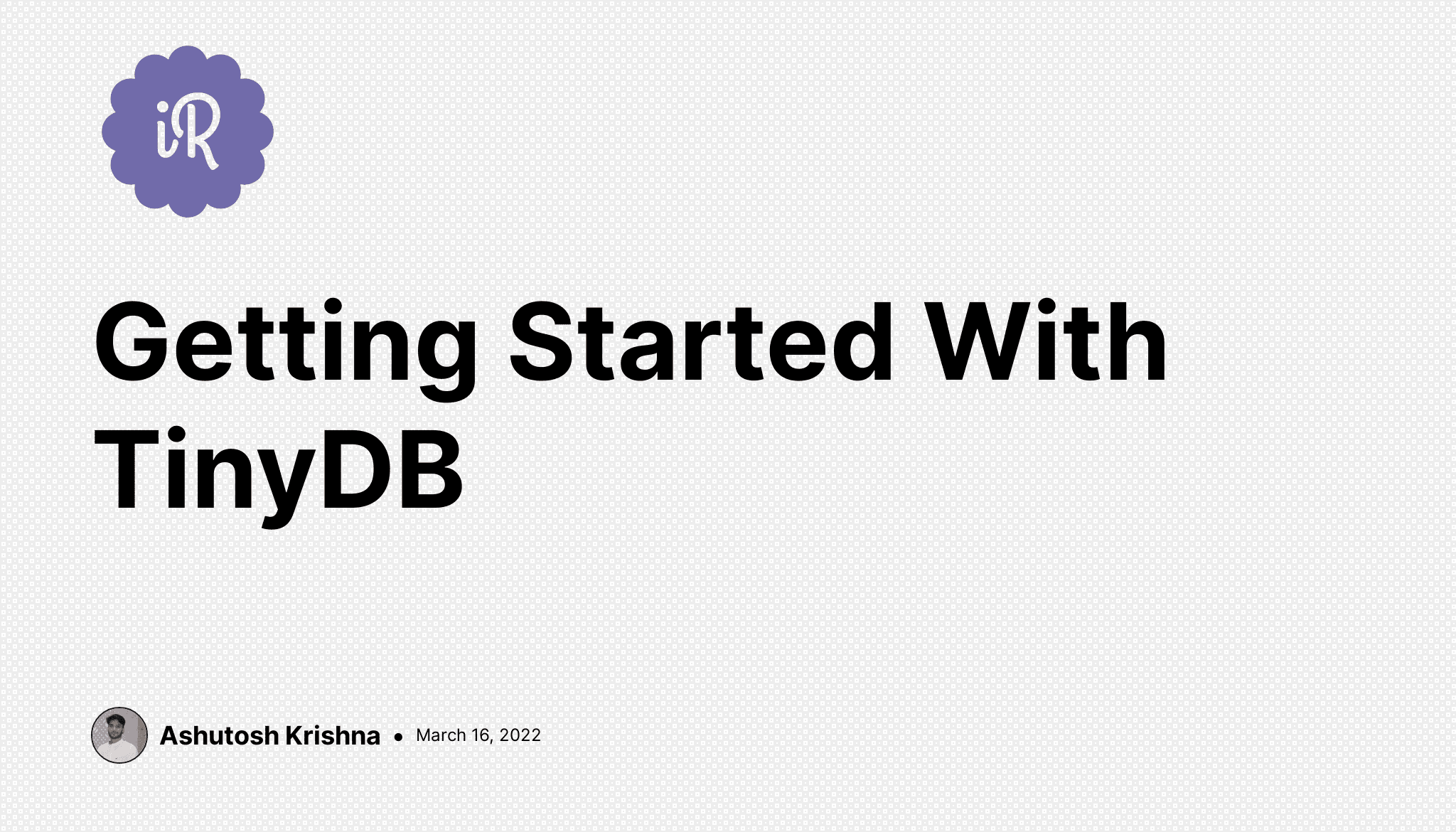 Getting Started With TinyDB